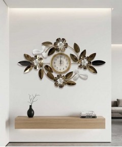 120 x 54 cm wall clock gold color